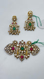 Gulabi stone pendant set