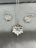 Qom Flower Pendent & Earrings Set